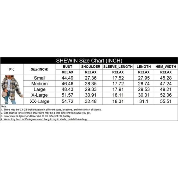 Women's Long Sleeve Button-Down Plaid Flannel Hooded Shacket Jacket - Picture 7 of 7